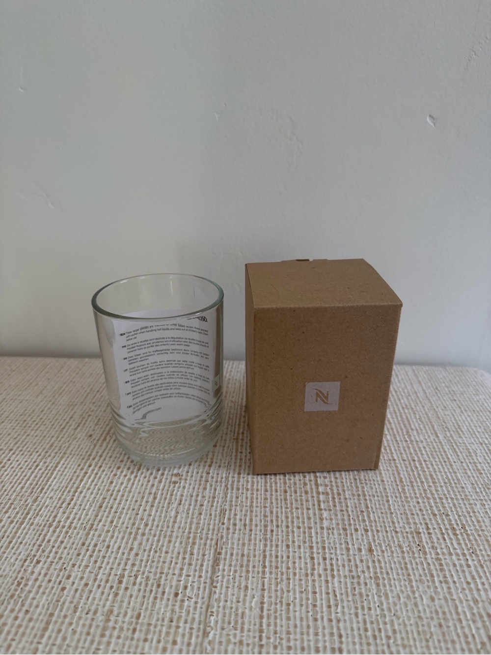 Brand new* Nespresso Clear Glass Coffee Tumbler/mug